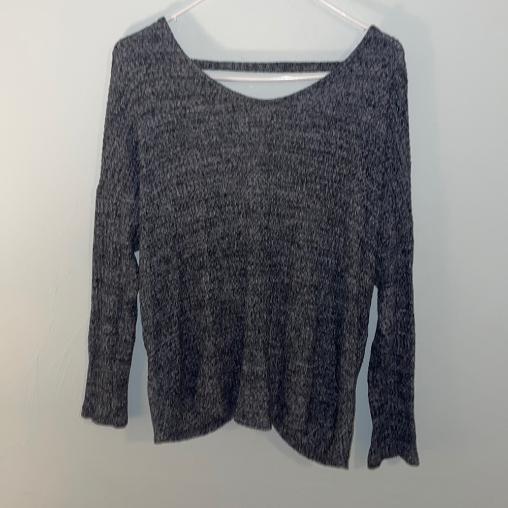 Cherish knit long sleeve open back top